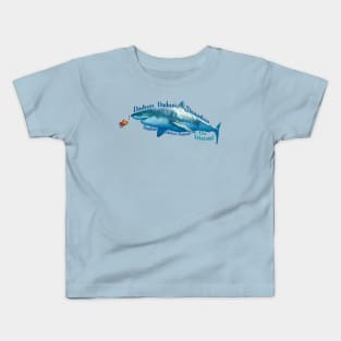 Shark and his dinner Kids T-Shirt